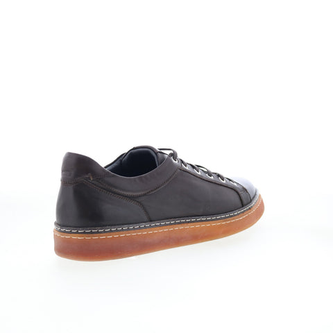 Di Bianco Binetto Mens Brown Leather Lace Up Lifestyle Sneakers Shoes
