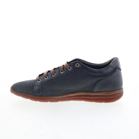Di Bianco Bitetto Mens Black Leather Lace Up Lifestyle Sneakers Shoes