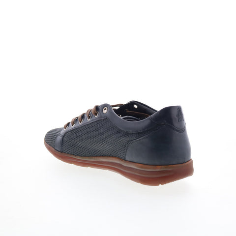 Di Bianco Bitetto Mens Black Leather Lace Up Lifestyle Sneakers Shoes