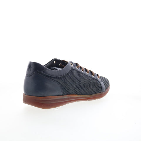 Di Bianco Bitetto Mens Black Leather Lace Up Lifestyle Sneakers Shoes