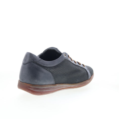 Di Bianco Bitetto Mens Gray Leather Lace Up Lifestyle Sneakers Shoes
