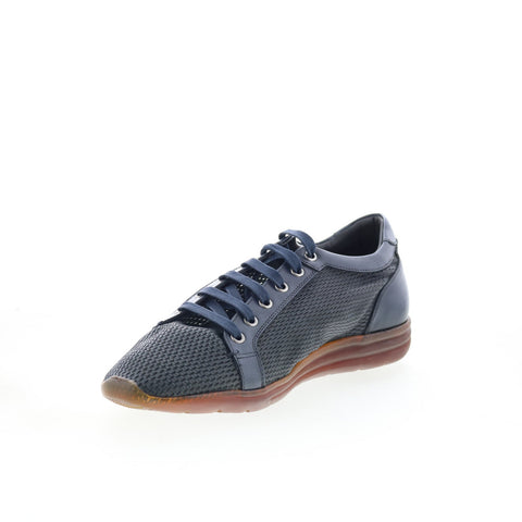 Di Bianco Bitetto Mens Gray Leather Lace Up Lifestyle Sneakers Shoes