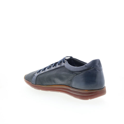 Di Bianco Bitetto Mens Gray Leather Lace Up Lifestyle Sneakers Shoes