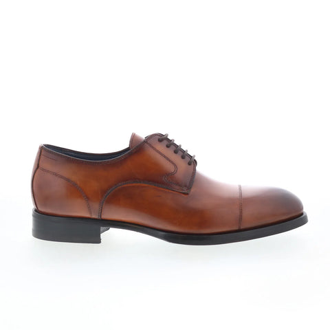 Di Bianco Bitetto Mens Brown Leather Oxfords & Lace Ups Cap Toe Shoes