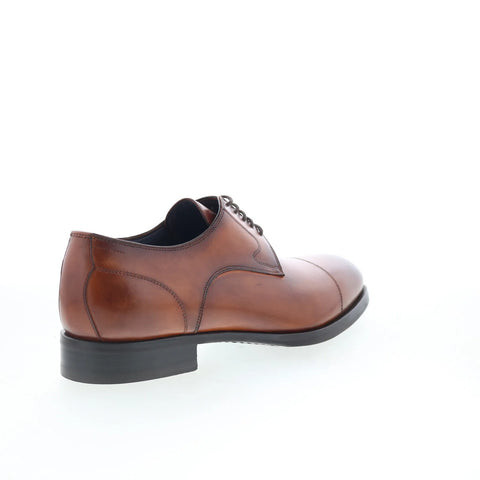 Di Bianco Bitetto Mens Brown Leather Oxfords & Lace Ups Cap Toe Shoes