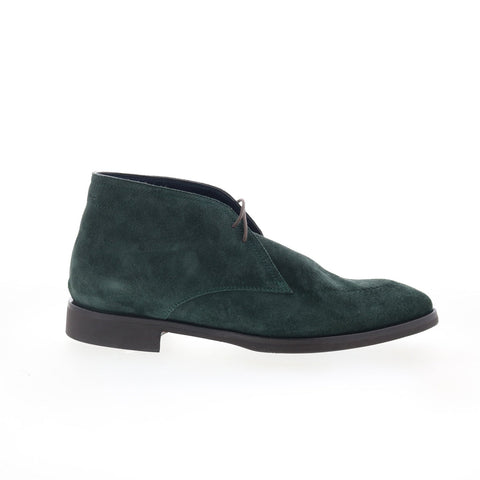 Di Bianco Borno Mens Green Suede Lace Up Chukkas Boots