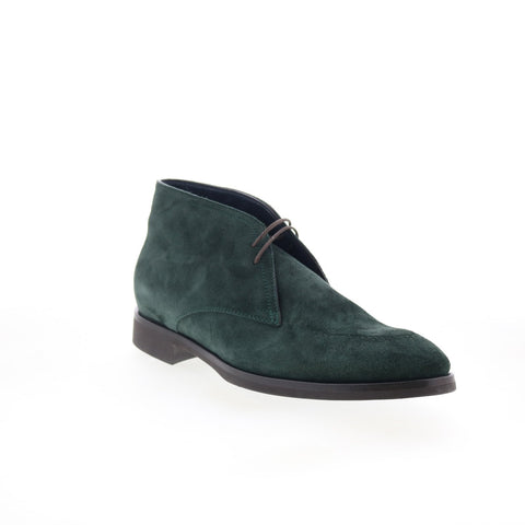 Di Bianco Borno Mens Green Suede Lace Up Chukkas Boots