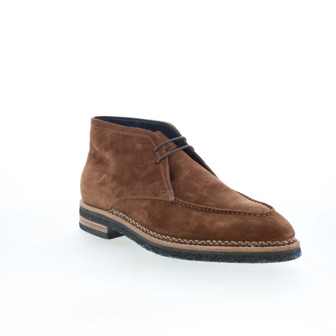 Di Bianco Borno Mens Brown Suede Lace Up Chukkas Boots