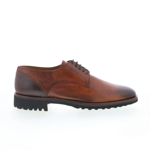 Di Bianco Bottelato Mens Brown Leather Lace Up Oxfords & Lace Ups Casual Shoes