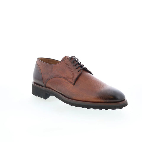 Di Bianco Bottelato Mens Brown Leather Lace Up Oxfords & Lace Ups Casual Shoes
