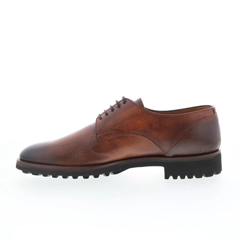 Di Bianco Bottelato Mens Brown Leather Lace Up Oxfords & Lace Ups Casual Shoes