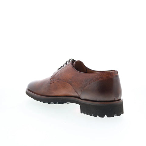 Di Bianco Bottelato Mens Brown Leather Lace Up Oxfords & Lace Ups Casual Shoes