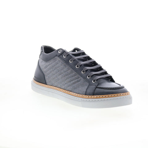 Di Bianco Boxer Mens Gray Canvas Lace Up Lifestyle Sneakers Shoes