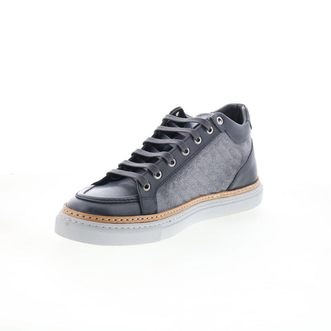 Di Bianco Boxer Mens Gray Canvas Lace Up Lifestyle Sneakers Shoes