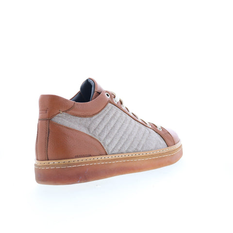 Di Bianco Boxer Liscio Mens Brown Leather Lace Up Lifestyle Sneakers Shoes