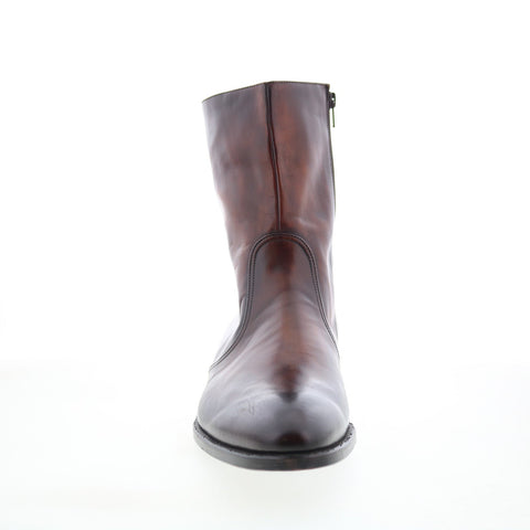 Di Bianco Brading Mens Brown Leather Slip On Casual Dress Boots