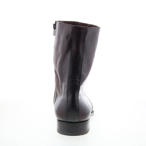Di Bianco Brading Mens Brown Leather Slip On Casual Dress Boots