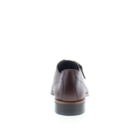 Di Bianco Breo Mens Brown Leather Hook & Loop Loafers & Slip Ons Casual Shoes