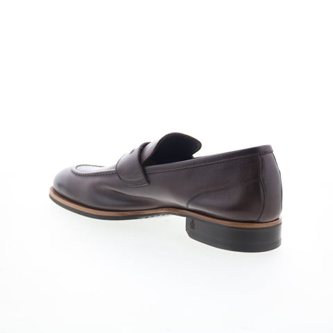 Di Bianco Brera Mens Brown Leather Slip On Loafers & Slip Ons Penny Shoes
