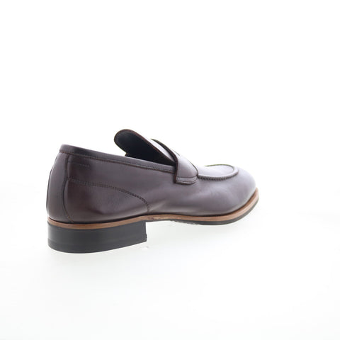 Di Bianco Brera Mens Brown Leather Slip On Loafers & Slip Ons Penny Shoes