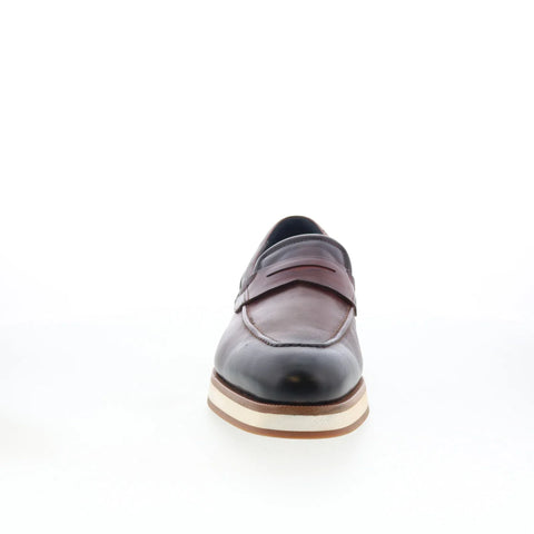 Di Bianco Brera Mens Brown Leather Slip On Loafers & Slip Ons Penny Shoes