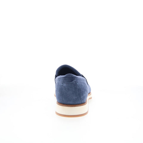 Di Bianco Brera Classic Mens Blue Suede Loafers & Slip Ons Penny Shoes