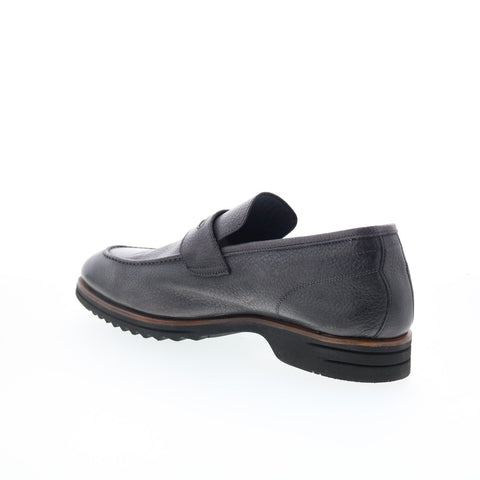 Di Bianco Brera Classic Mens Black Leather Loafers & Slip Ons Penny Shoes