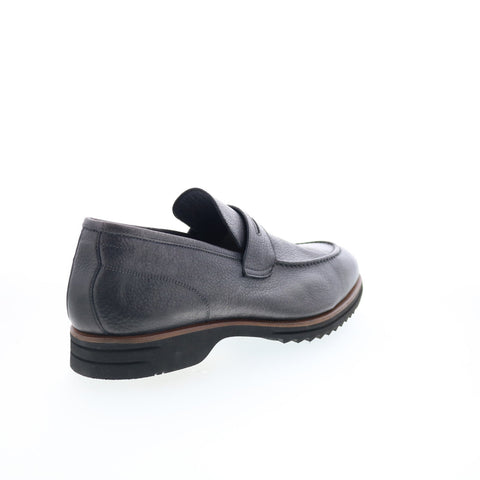 Di Bianco Brera Classic Mens Black Leather Loafers & Slip Ons Penny Shoes