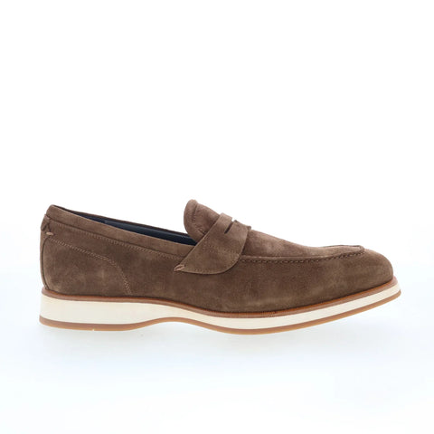 Di Bianco Brera Classic Mens Brown Suede Loafers & Slip Ons Penny Shoes