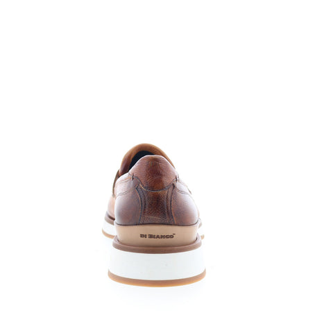 Di Bianco Brera Mens Brown Leather Slip On Loafers & Slip Ons Penny Shoes