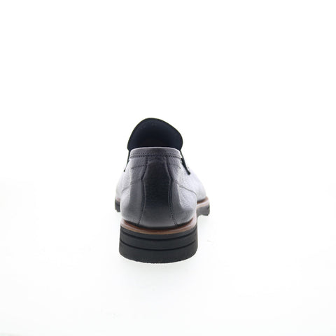Di Bianco Brera Mens Gray Leather Slip On Loafers & Slip Ons Penny Shoes