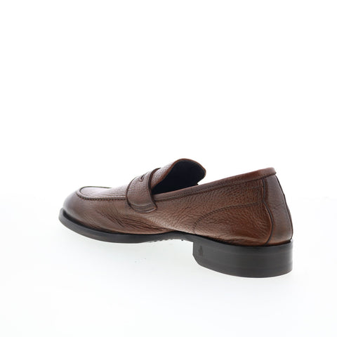 Di Bianco Brera Mens Brown Leather Slip On Loafers & Slip Ons Penny Shoes
