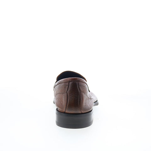Di Bianco Brera Mens Brown Leather Slip On Loafers & Slip Ons Penny Shoes