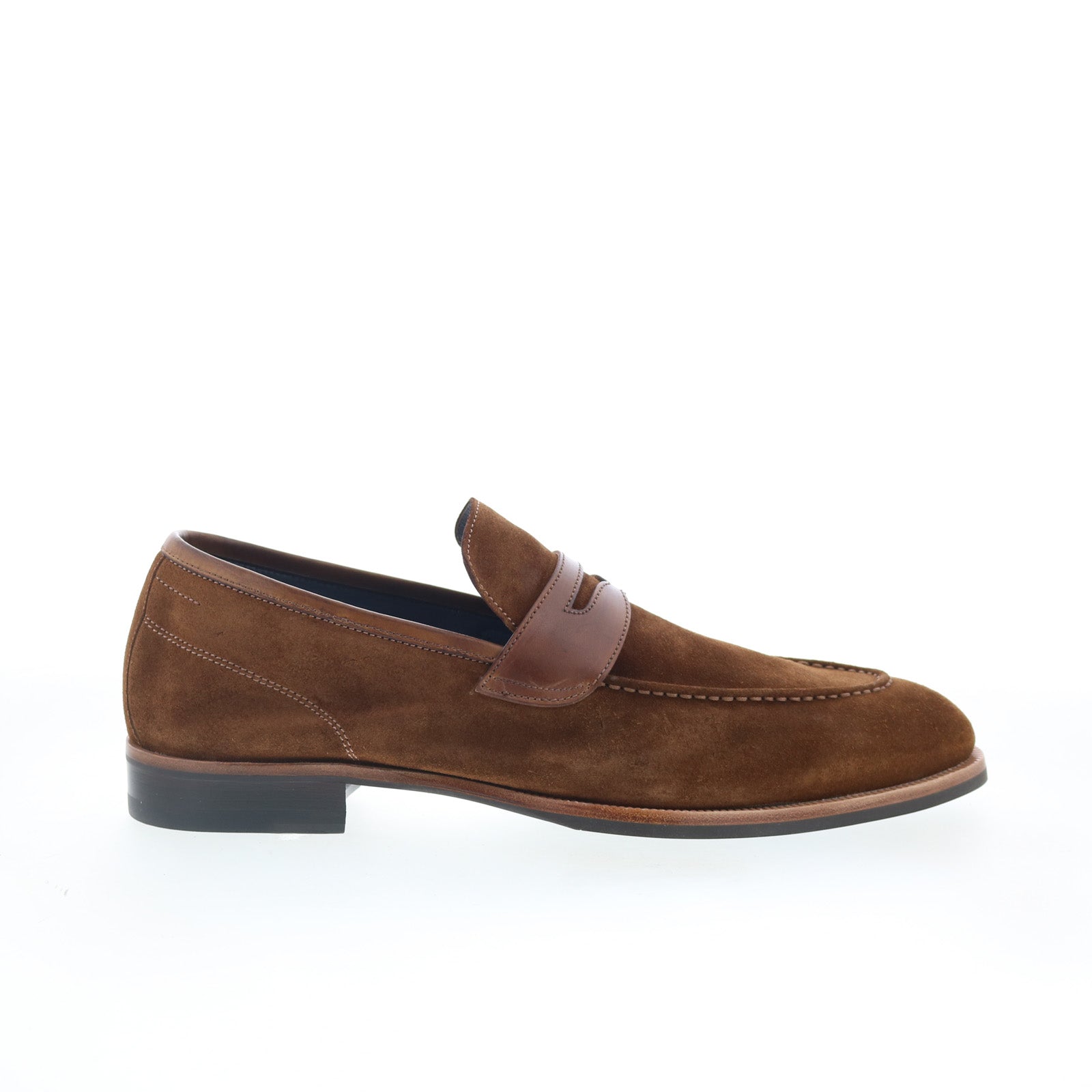 Di Bianco Suede Penny Loafers in Brown DB Theodore Tmoro Suede Penny Loafer - Modern Design | Di  main image 3