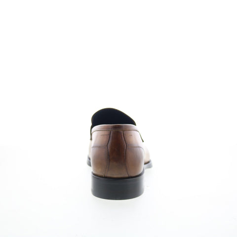 Di Bianco Brera Mens Brown Leather Slip On Loafers & Slip Ons Penny Shoes