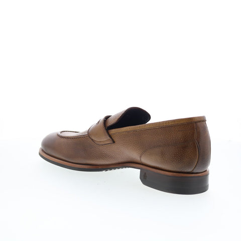 Di Bianco Brera Mens Brown Leather Slip On Loafers & Slip Ons Penny Shoes