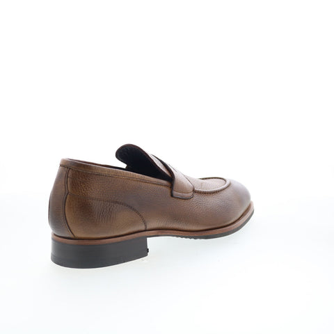 Di Bianco Brera Mens Brown Leather Slip On Loafers & Slip Ons Penny Shoes