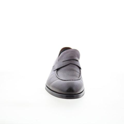 Di Bianco Brera Mens Brown Leather Slip On Loafers & Slip Ons Penny Shoes