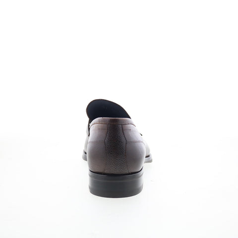 Di Bianco Brera Mens Brown Leather Slip On Loafers & Slip Ons Penny Shoes