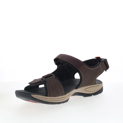 Dunham Nolan WF C18225 Mens Brown Leather Strap Sport Sandals Shoes
