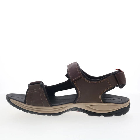 Dunham Nolan WF C18225 Mens Brown Leather Strap Sport Sandals Shoes