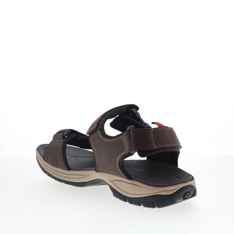 Dunham Nolan WF C18225 Mens Brown Leather Strap Sport Sandals Shoes