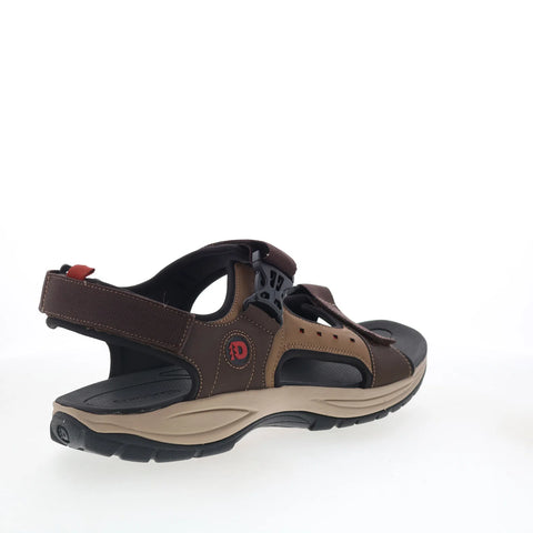 Dunham Nolan WF C18225 Mens Brown Leather Strap Sport Sandals Shoes