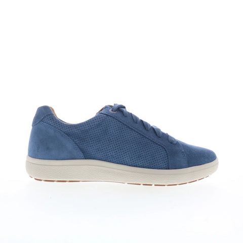 Aetrex Courtney CA105 Womens Blue Suede Lace Up Lifestyle Sneakers Shoes