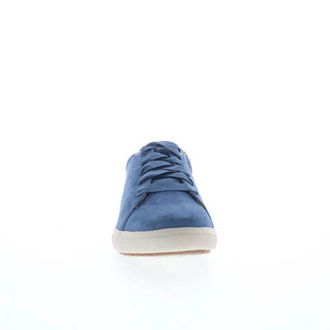 Aetrex Courtney CA105 Womens Blue Suede Lace Up Lifestyle Sneakers Shoes