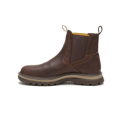 Caterpillar Fairbanks Chelsea P51035 Mens Brown Leather Casual Dress Boots