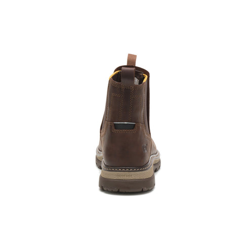 Caterpillar Fairbanks Chelsea P51035 Mens Brown Leather Casual Dress Boots