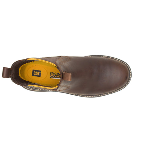 Caterpillar Fairbanks Chelsea P51035 Mens Brown Leather Casual Dress Boots