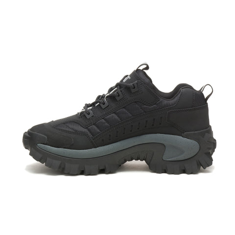 Caterpillar Intruder P724552 Mens Black Leather Lifestyle Sneakers Shoes