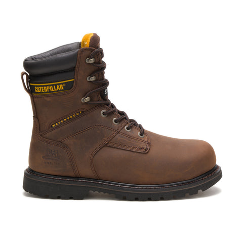 Caterpillar Salvo 8" Waterproof Steel Toe Mens Brown Work & Safety Boots